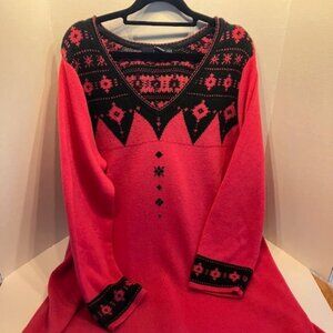 Pink and Black Tunic Sweater